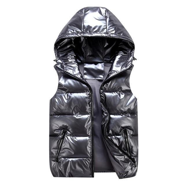 Lightweight Sleeveless Hooded Jacket with Zip Pockets