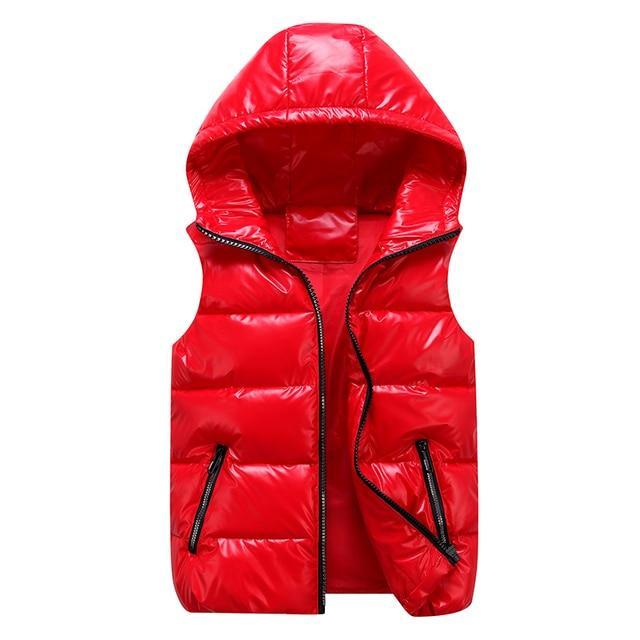 Lightweight Sleeveless Hooded Jacket with Zip Pockets