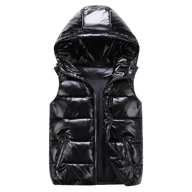 Lightweight Sleeveless Hooded Jacket with Zip Pockets