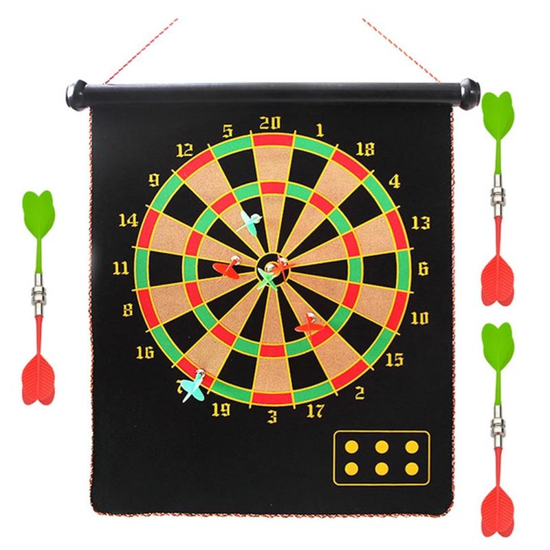Magnetic Dartboard Set with Safe Darts for Family Fun