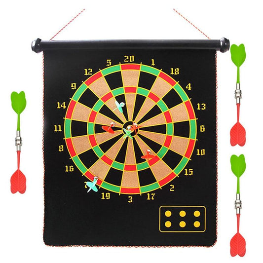 Magnetic Dartboard Set with Safe Darts for Family Fun