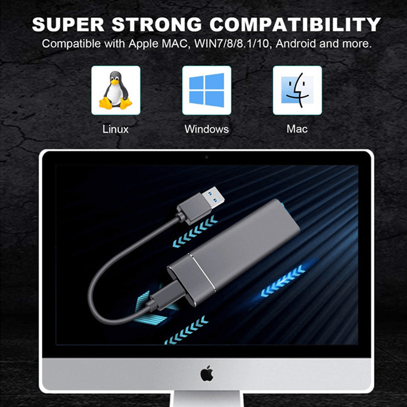 Portable SSD Hard Drive 1TB USB 3.2 Lightning Fast Storage
