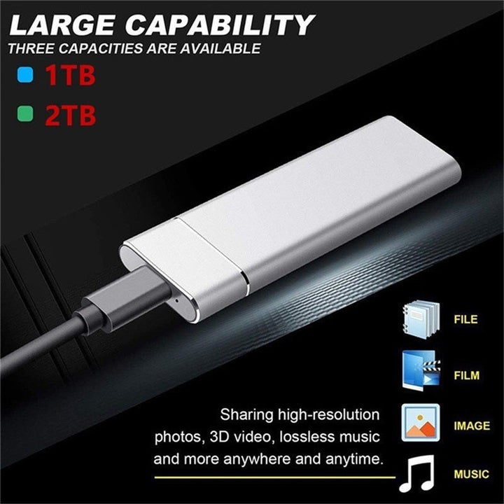 Portable SSD Hard Drive 1TB USB 3.2 Lightning Fast Storage