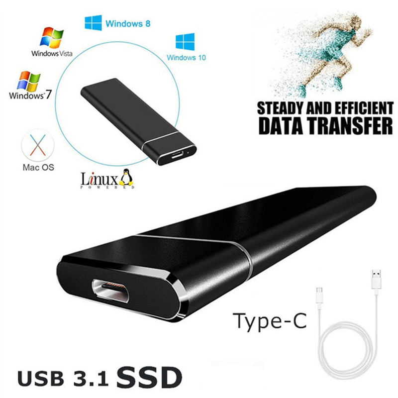 Portable SSD Hard Drive 1TB USB 3.2 Lightning Fast Storage