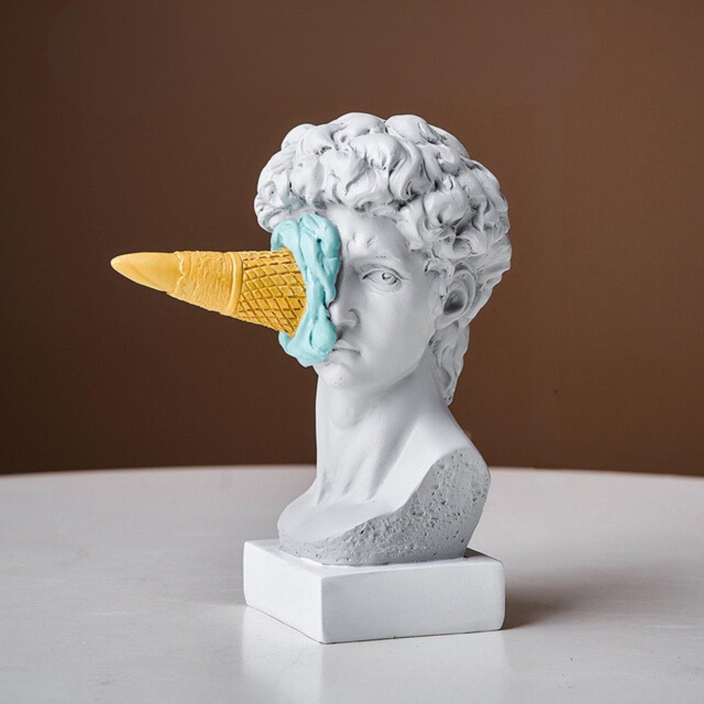 Ice Cream Face Resin Art Sculpture