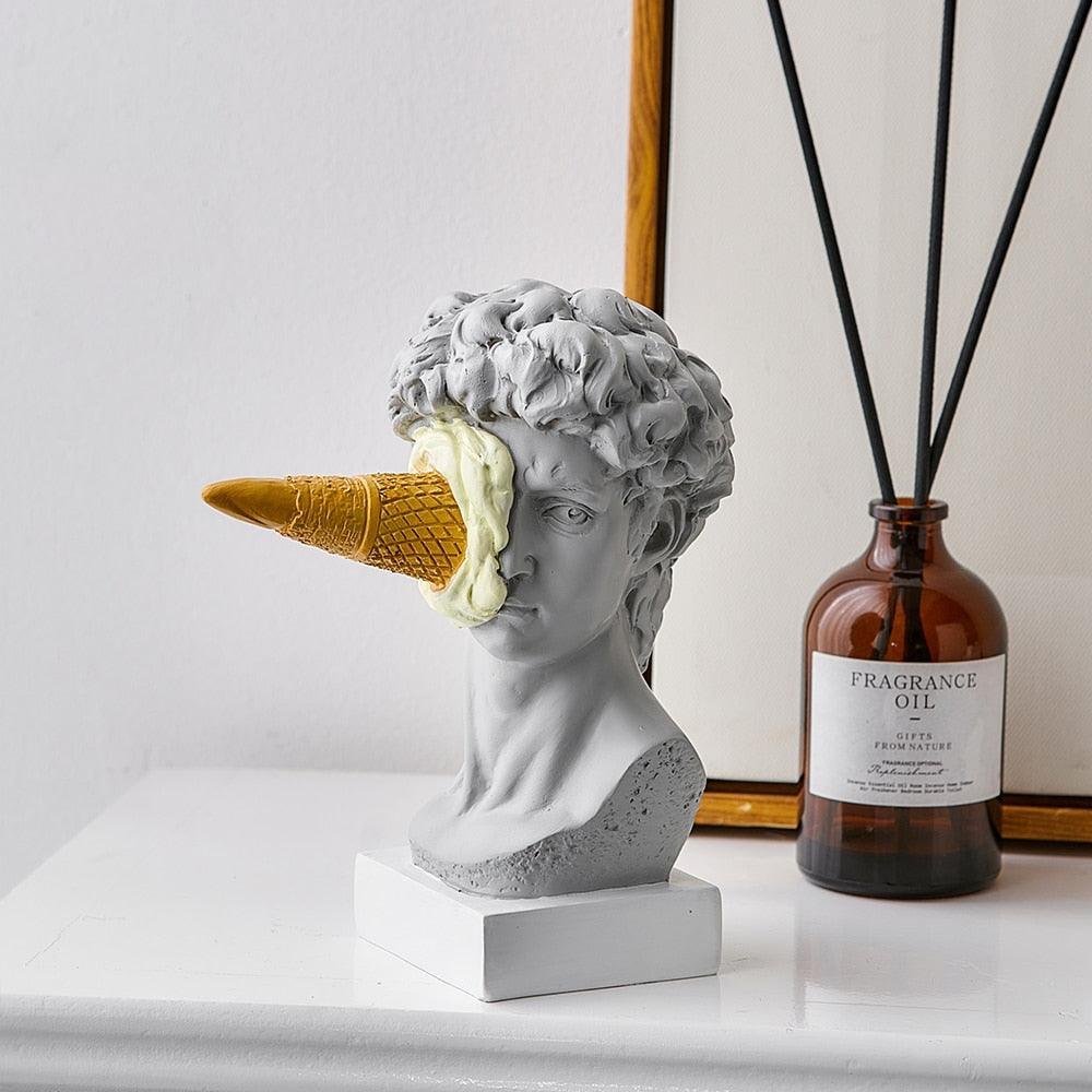 Ice Cream Face Resin Art Sculpture