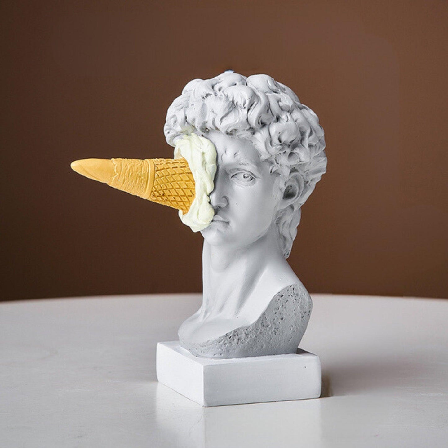 Ice Cream Face Resin Art Sculpture