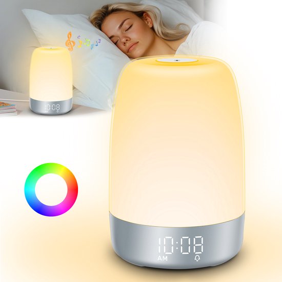 Sunrise Alarm Clock with Nature Sounds and Dimmable Light