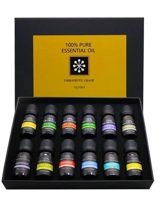 12 Essential Oils Gift Set for Aromatherapy and Home Use