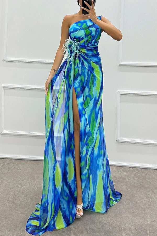 Elaris - Vibrant Slit Dress