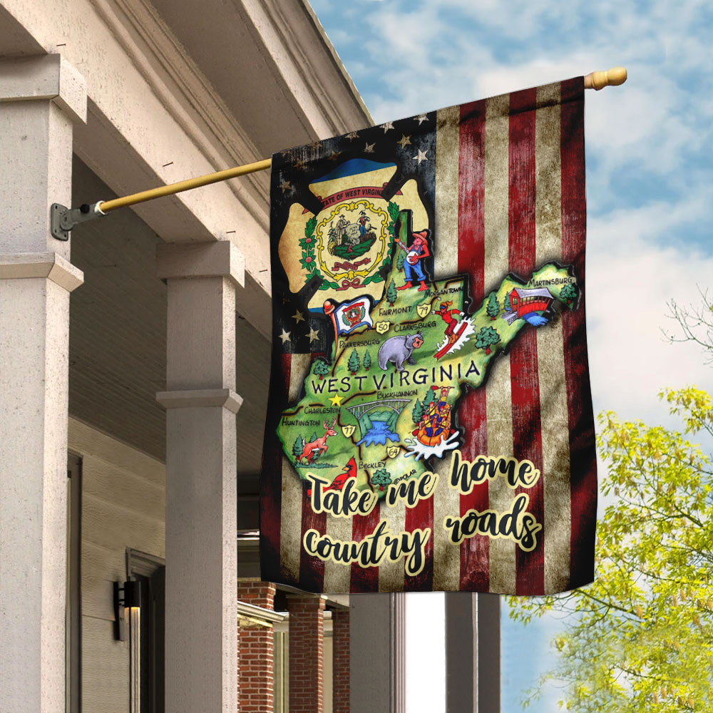 Double-Sided West Virginia State Flag - Custom Printed Canvas