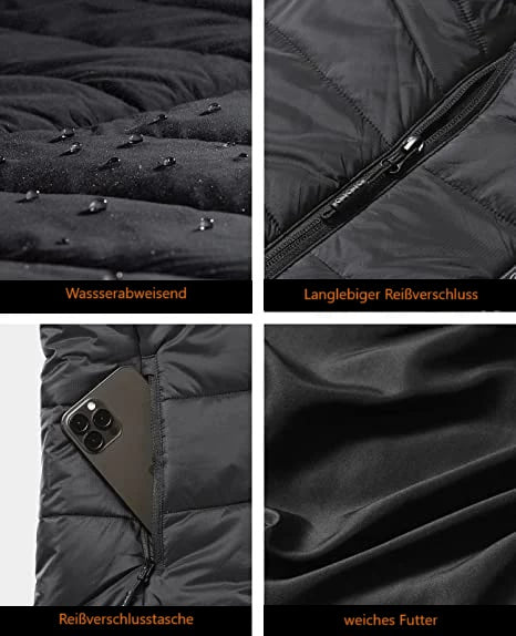 Heated Jacket with Adjustable Carbon Fiber Heating for Men and Women