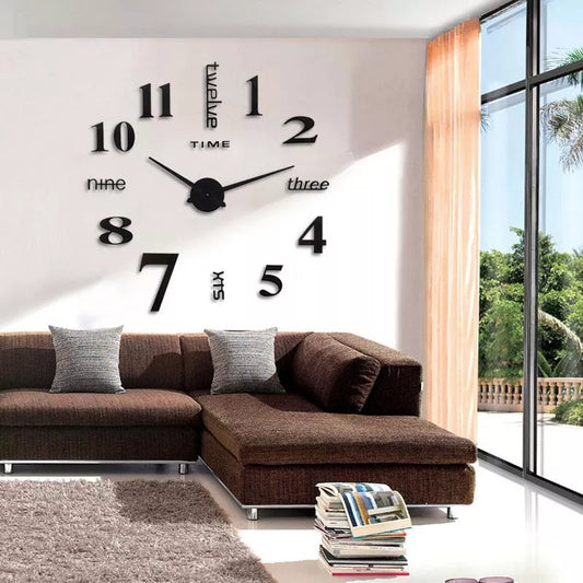 3D Modern Wall Clock - Elegant Acrylic Design for Home Decor