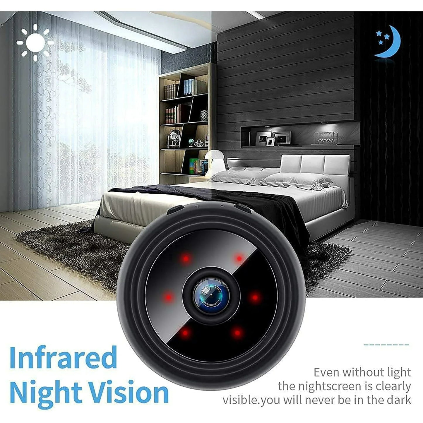 Mini Wireless Magnetic Security Camera with 1080P HD Video and Night Vision