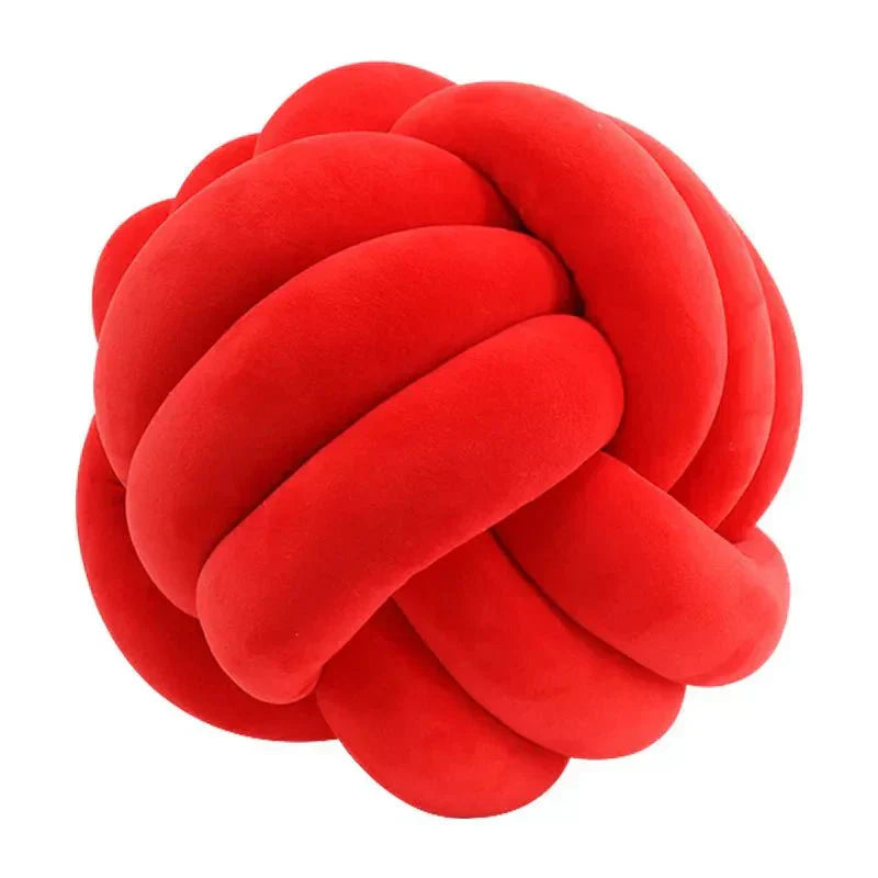 Soft Knot Ball Cushion in Suede Look for Cozy Decor