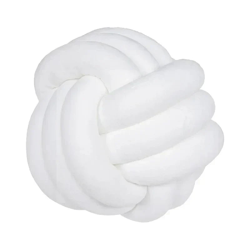 Soft Knot Ball Cushion in Suede Look for Cozy Decor