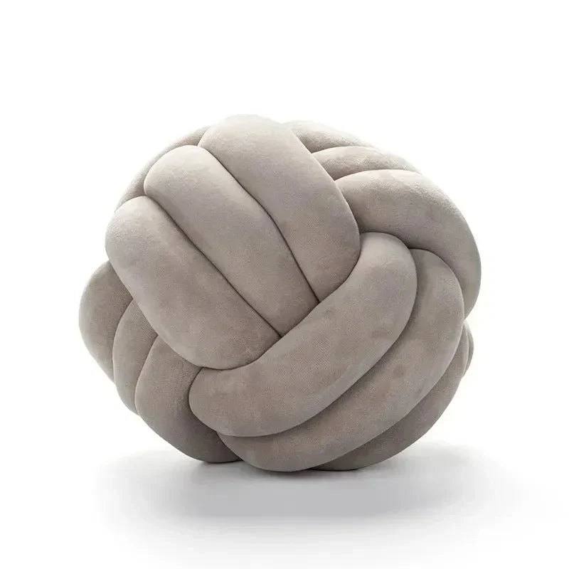 Soft Knot Ball Cushion in Suede Look for Kids' Decor