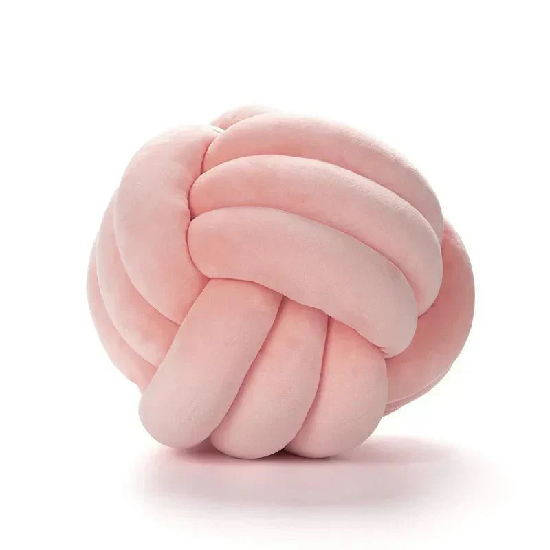 Knotted Suede-Look Decorative Cushion Ball