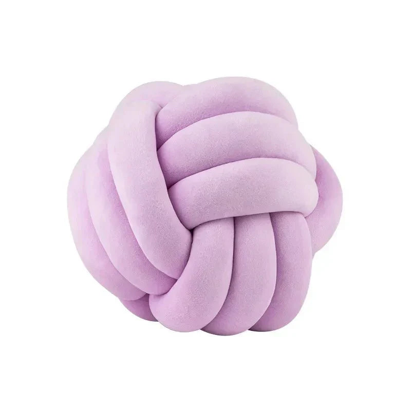 Knotted Suede-Look Decorative Cushion Ball