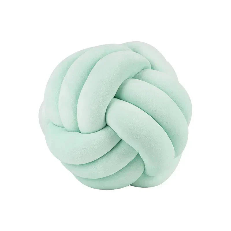 Soft Knot Ball Cushion in Suede Look for Kids' Decor