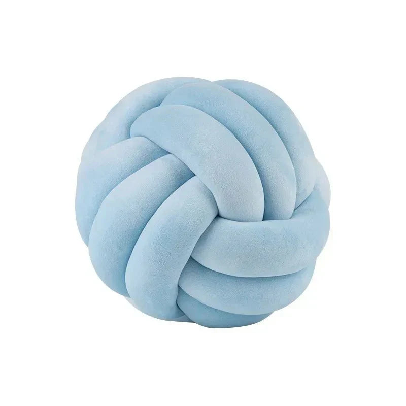 Soft Knot Ball Cushion in Suede Look for Kids' Decor