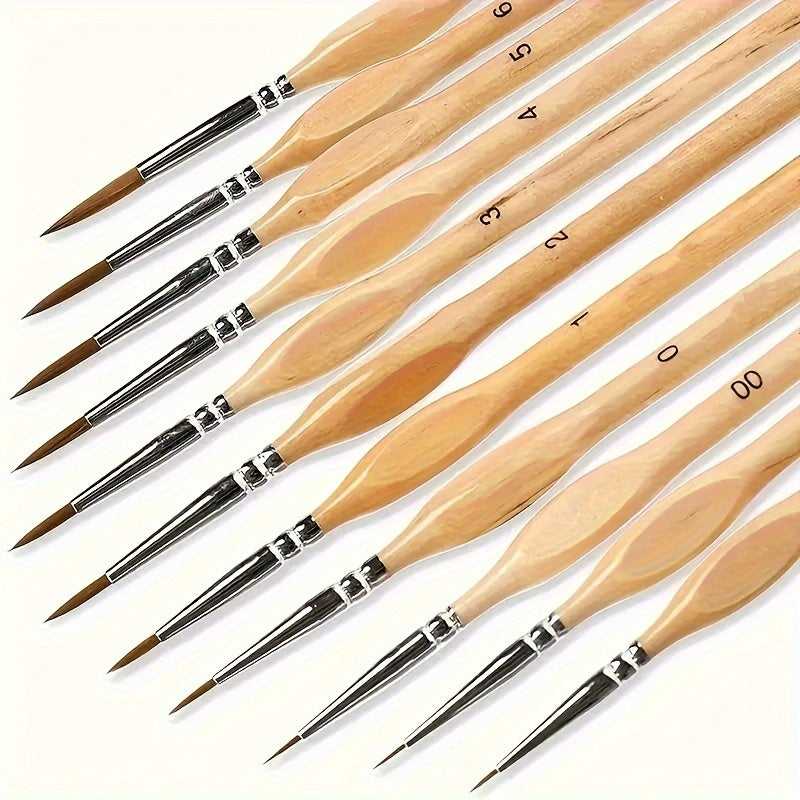 Precision Detail Brush with Ergonomic Handle for Acrylic, Oil, and Watercolor Painting