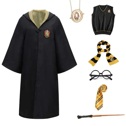 Kids Wizard Costume with Cloak and Hat for Halloween and Parties