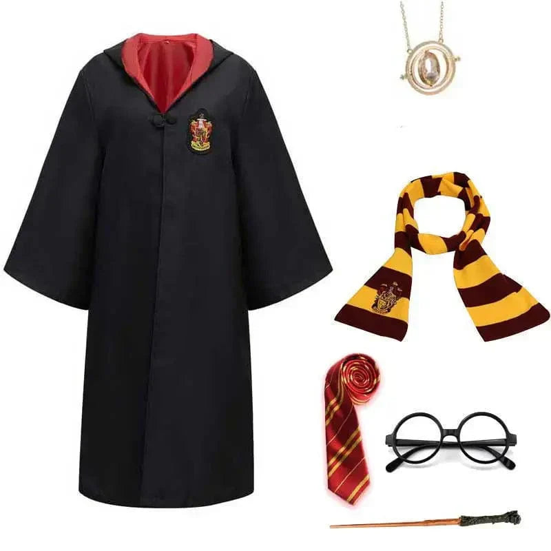 Kids Wizard Costume with Cloak and Hat for Halloween and Parties