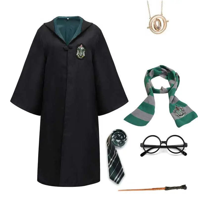 Kids Wizard Costume with Cloak and Hat for Halloween and Parties