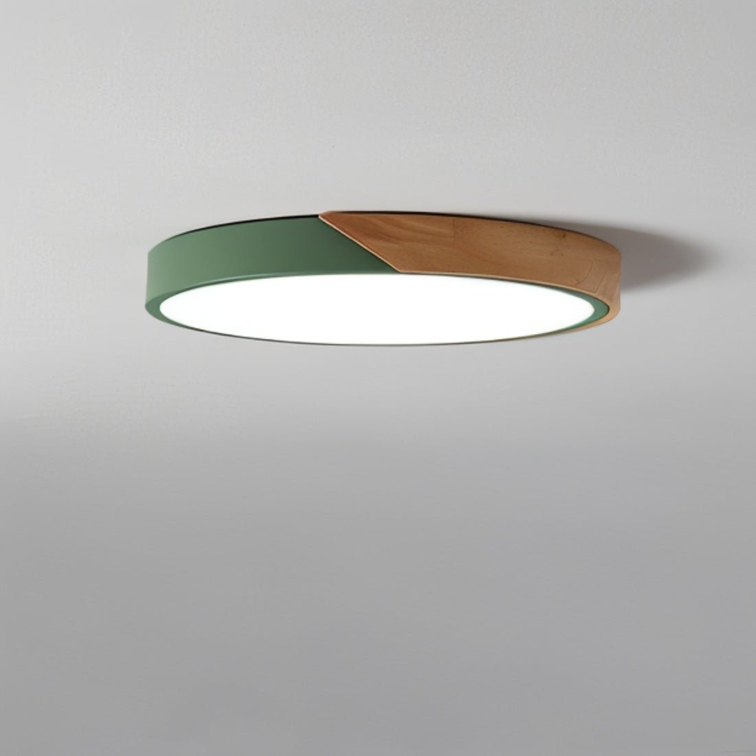 Modern Minimalist LED Ceiling Light with Wooden Structure