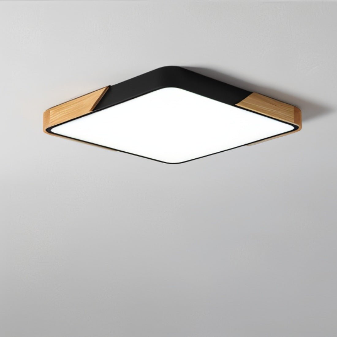 Modern LED Ceiling Light with Wooden Structure - Minimalist Design