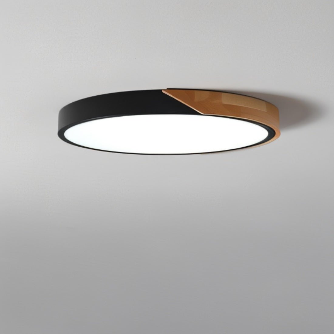 Modern LED Ceiling Light with Wooden Structure - Minimalist Design