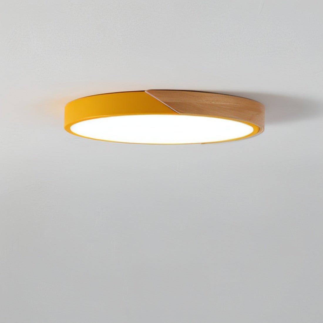 Modern Minimalist LED Ceiling Light with Wooden Structure