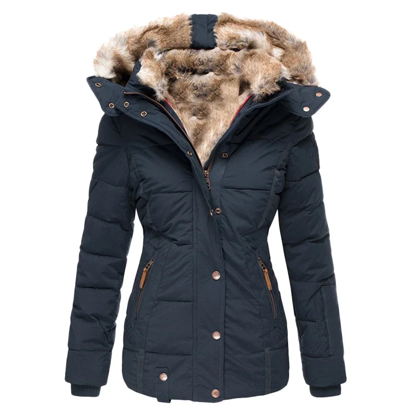 Women's Elegant Winter Jacket with Flattering Fit and Warmth