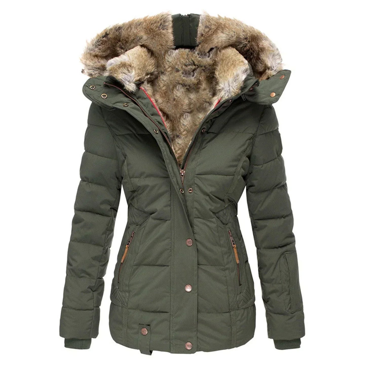 Women's Elegant Winter Jacket with Flattering Fit and Warmth