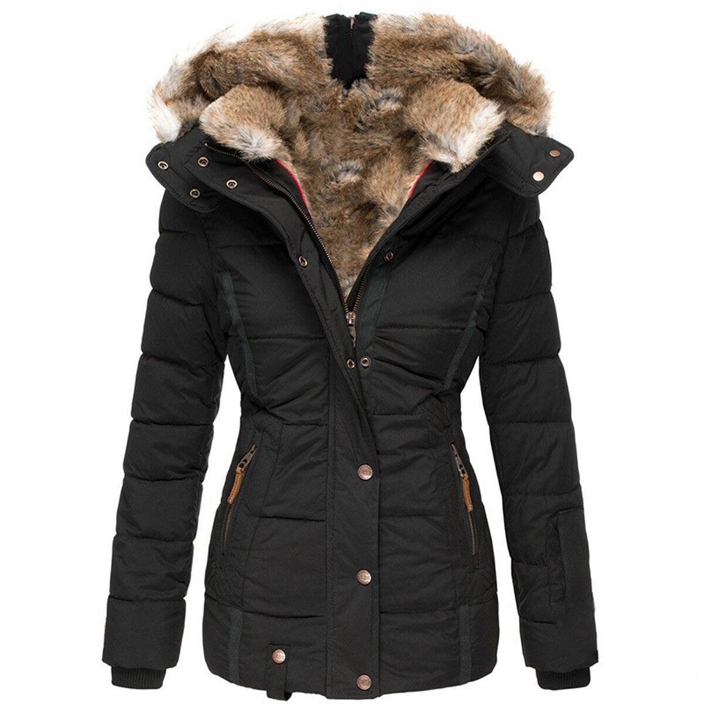 Women's Elegant Winter Jacket with Flattering Fit and Warmth