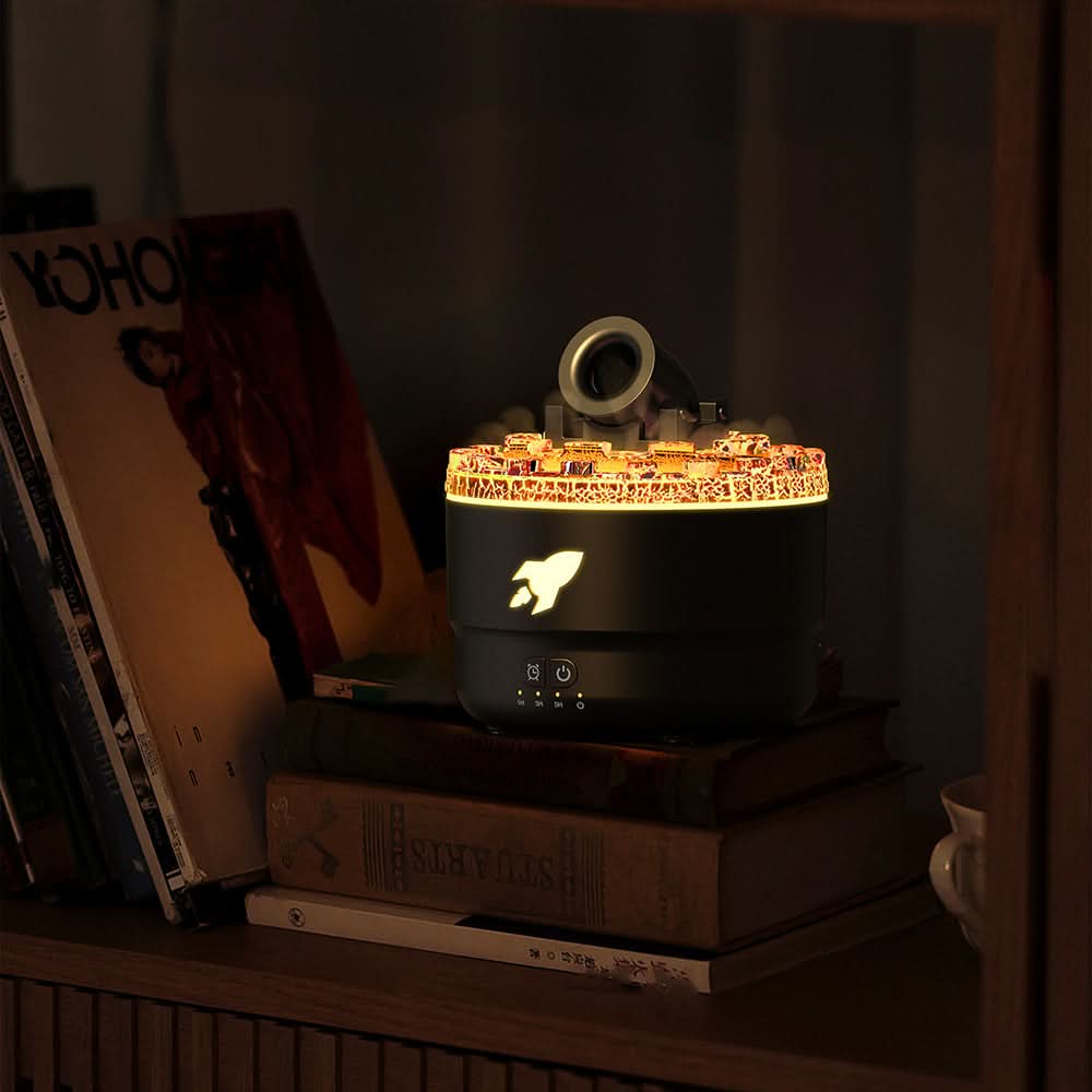 Lava Cannon Humidifier and Aroma Diffuser with LED Night Light