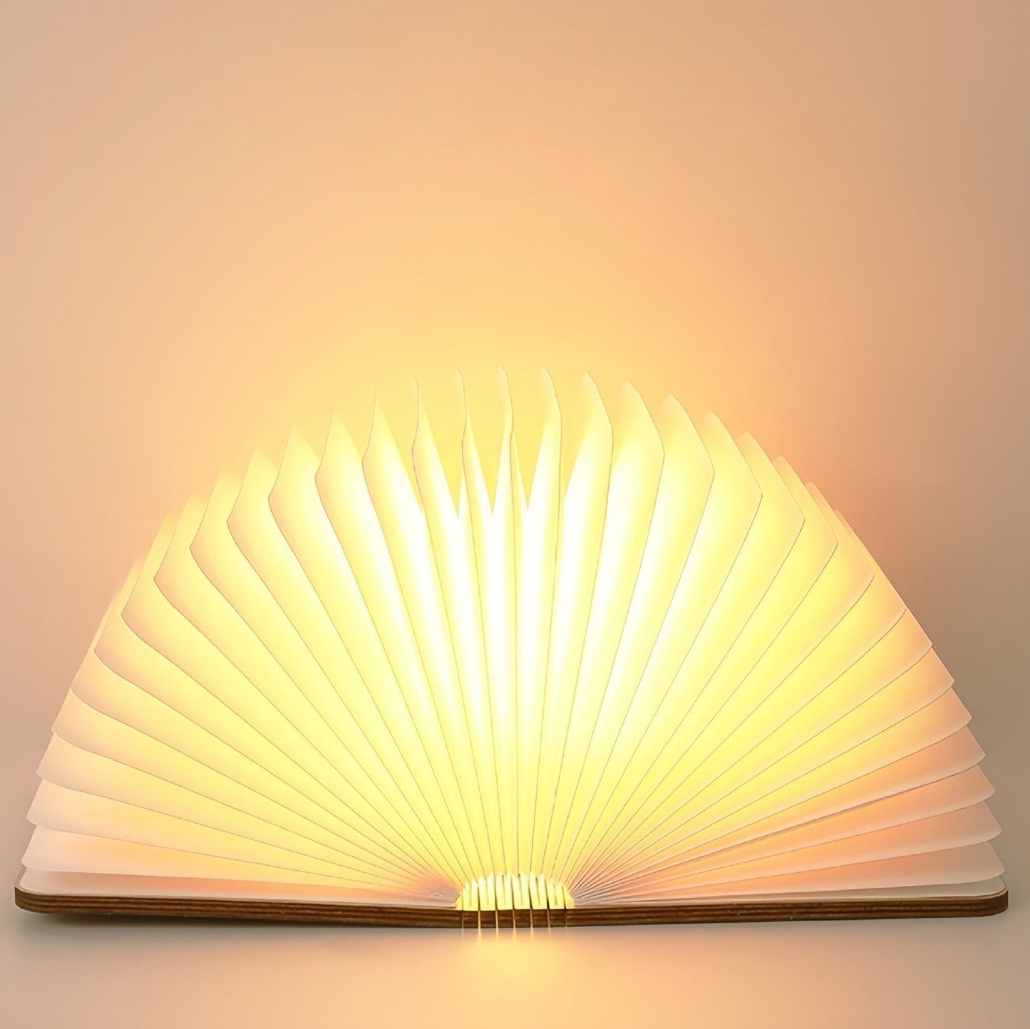Wooden Book Lamp with USB Rechargeable Light and Color-Changing Options