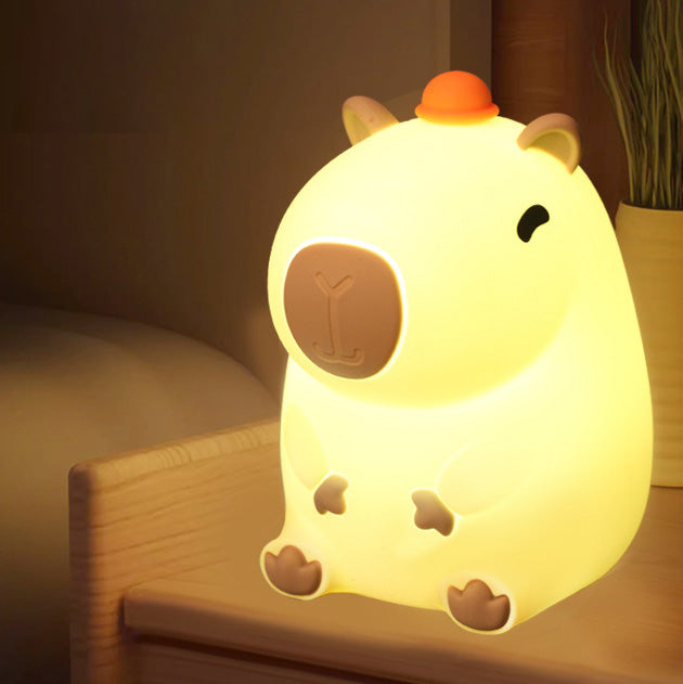 Adorable Capybara Night Light with Touch Control and Timer