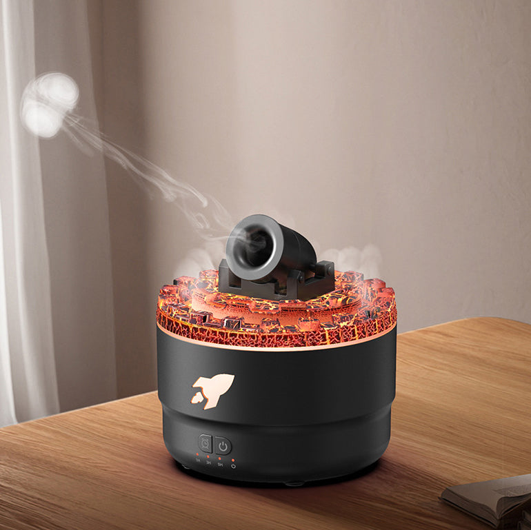 Lava-Inspired Aroma Humidifier with Night Light and Essential Oil Diffuser