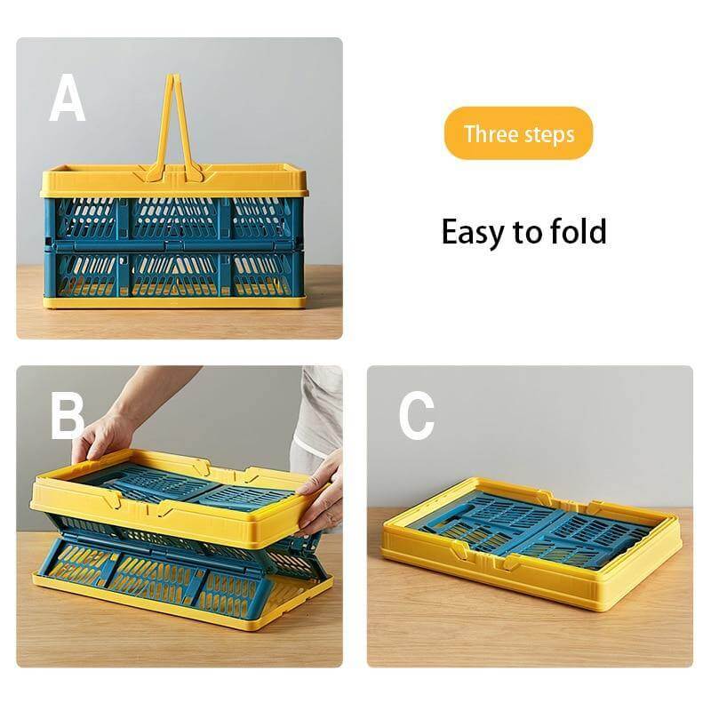 Foldable Lightweight Storage Basket with Handles