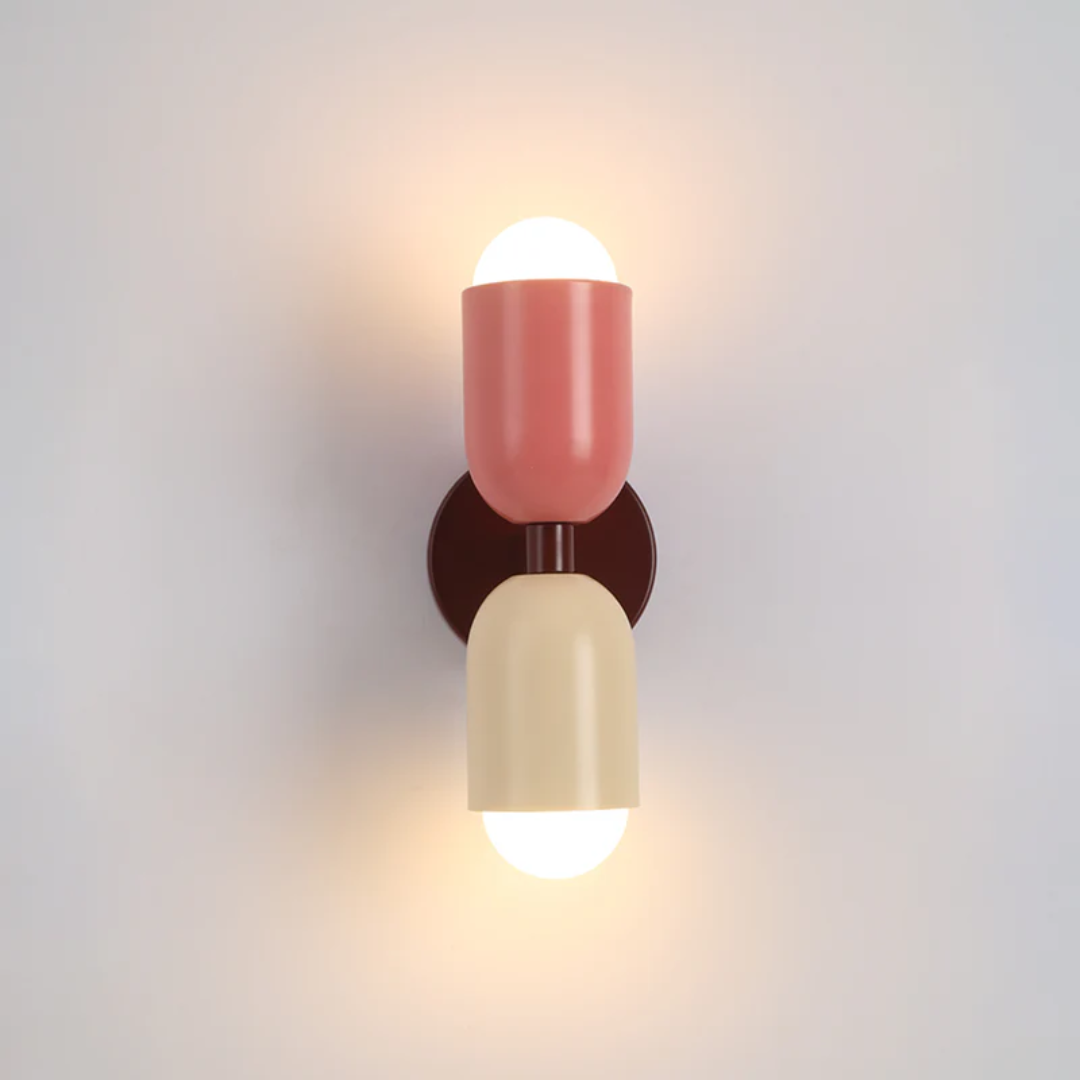 Double-Sided LED Wall Lamp in Colorful Metal Finish