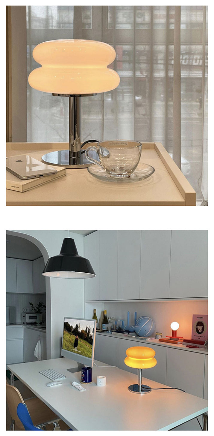 Designer Stained Glass Table Lamp with LED Lighting