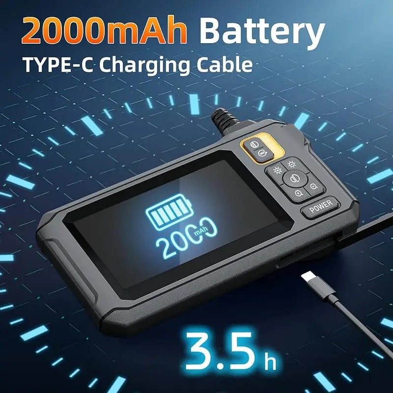 HD Inspection Camera with 4.3-Inch Screen and Adjustable LED Lights
