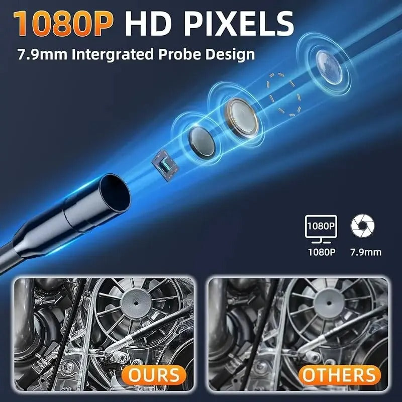 HD Inspection Camera with 4.3-Inch Screen and Adjustable LED Lights