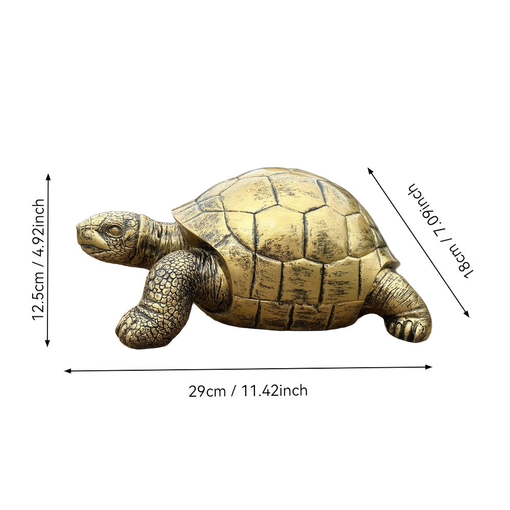 Resin Decorative Turtle Figurine for Garden and Outdoor Spaces