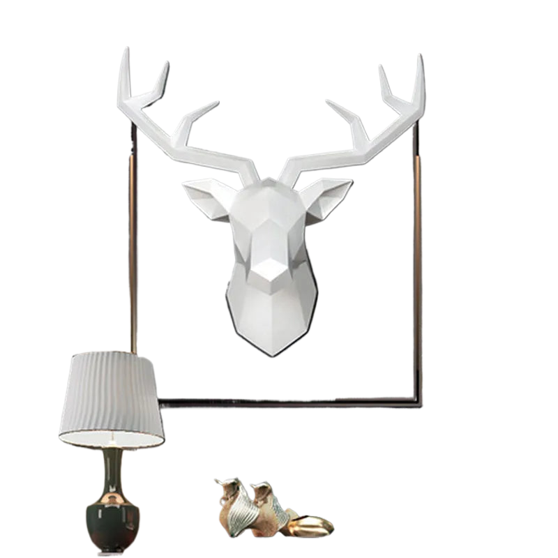 Moose Antler Wall Sculpture Coat Hook Polyresin Decor