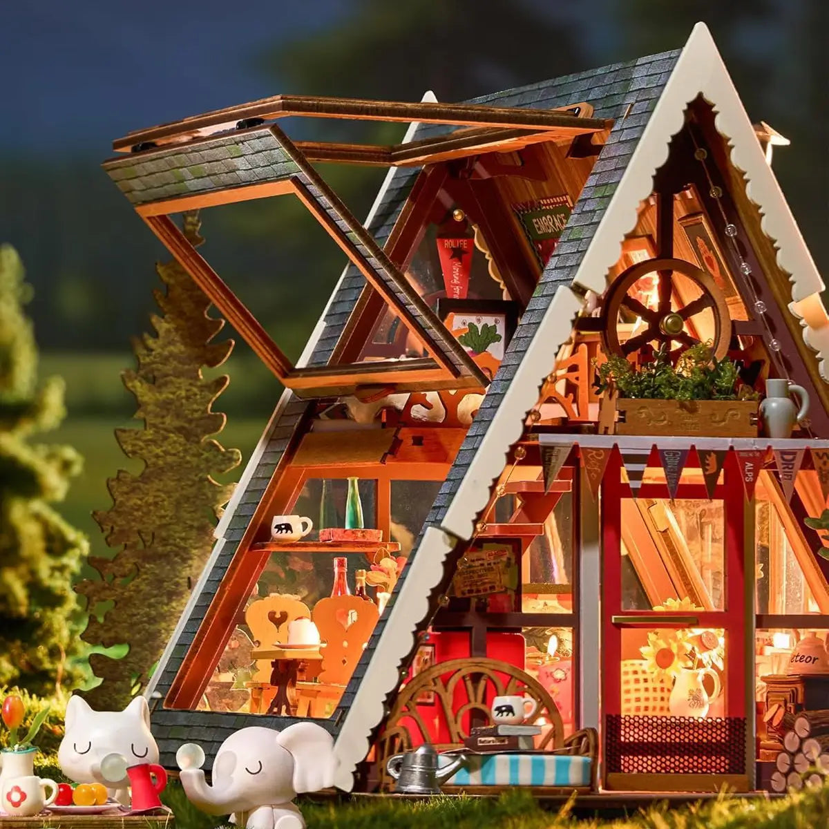 Rustic Dreamy Cabin Retreat Model Kit