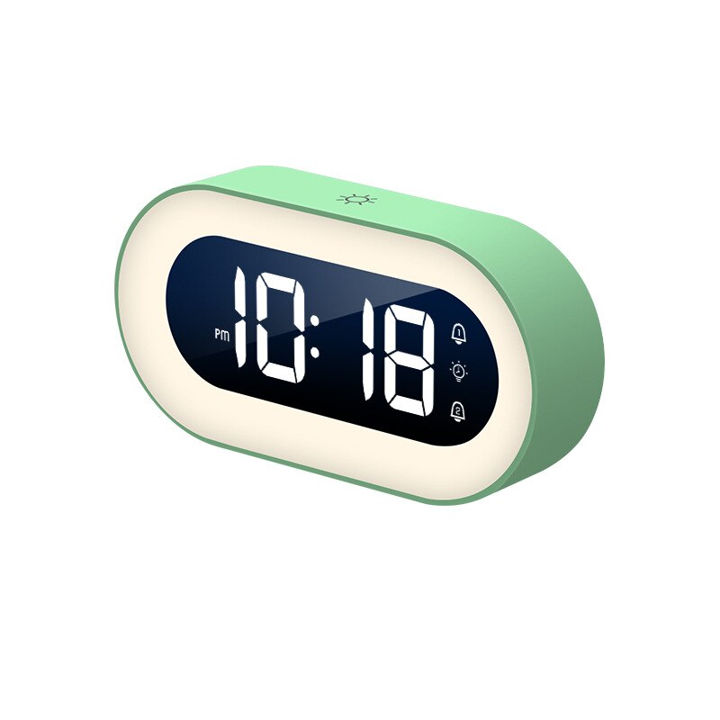 Digital Alarm Clock with Dimmable Night Light and Soothing Sounds