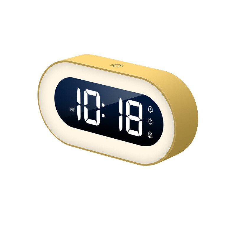 Digital Alarm Clock with Dimmable Night Light and Soothing Sounds
